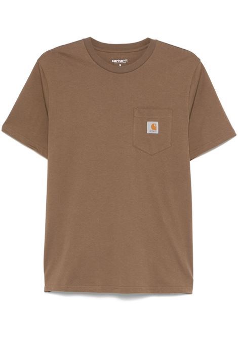 t-shirt pocket uomo marrone CARHARTT WIP | I0304342LT.XX